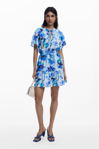 Short fluid dress with bow - L - Desigual - Modalova