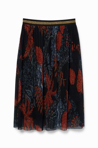 Floral pleated midi-skirt - S - Desigual - Modalova