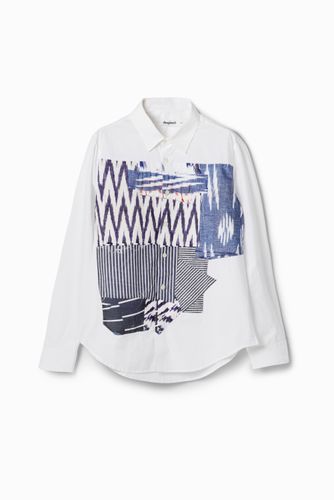 Camisa patchwork ikat - WHITE - S - Desigual - Modalova