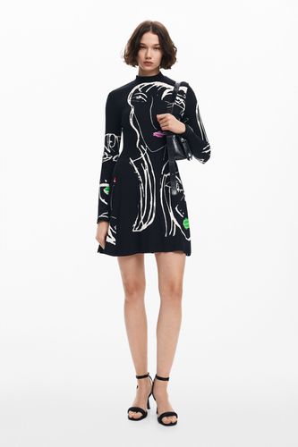 Face print dress - BLACK - XXL - Desigual - Modalova