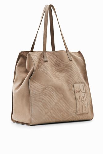 Large leather logo bag - BROWN - U - Desigual - Modalova