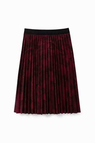 Pleated midi-skirt - RED - L - Desigual - Modalova