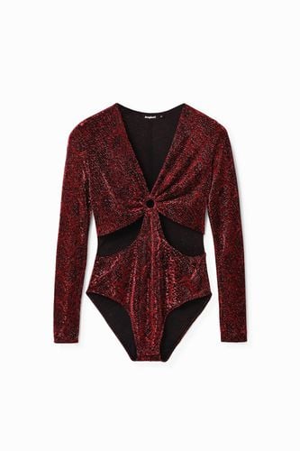 Body cut-out brillante - RED - S - Desigual - Modalova