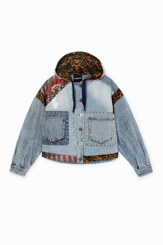 Oversize denim hooded jacket - L - Desigual - Modalova