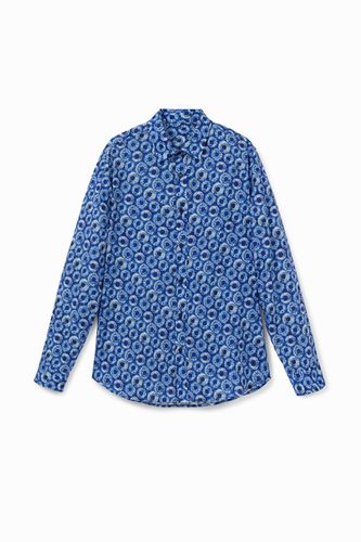 Casual microfloral shirt - BLUE - S - Desigual - Modalova