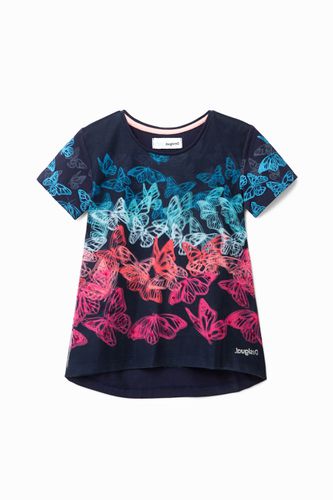 Camiseta corta mariposas multicolor - Desigual - Modalova