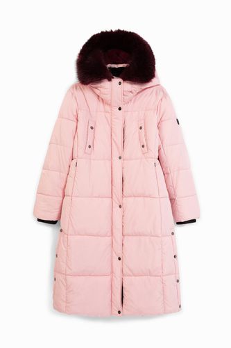 Long straight padded coat - RED - L - Desigual - Modalova