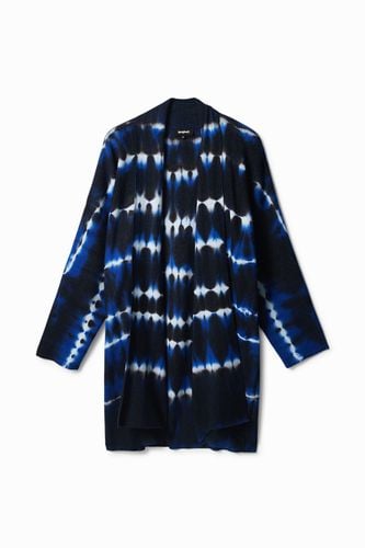 Open knit jacket tie-dye - BLUE - S - Desigual - Modalova