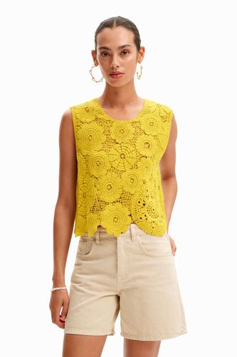 Camiseta crochet flores - Desigual - Modalova