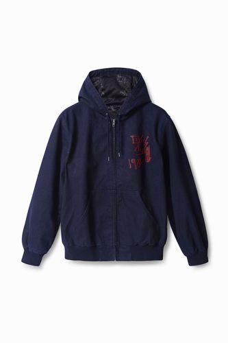 Hooded canvas jacket - BLUE - XL - Desigual - Modalova