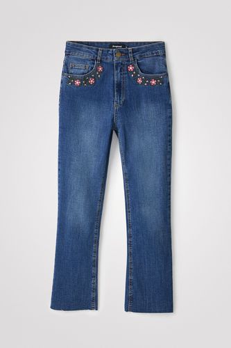 Flared cropped jeans - BLUE - 34 - Desigual - Modalova