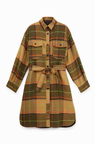Long coat tartan - BROWN - XL - Desigual - Modalova