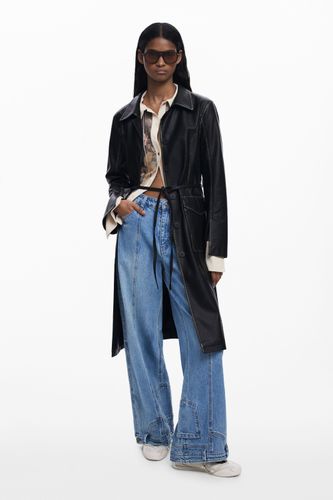 Chaqueta larga efecto piel - XS - Desigual - Modalova