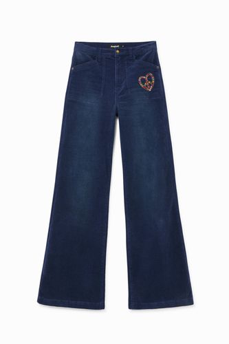 Slim wide leg trousers - BLUE - 34 - Desigual - Modalova