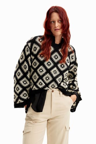 Crochet jumper with geometric patterns - - M - Desigual - Modalova