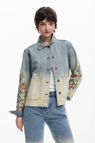 Chaqueta vaquera flores - BLUE - S - Desigual - Modalova