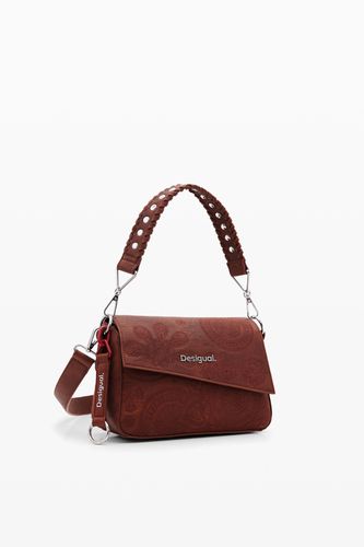 Embroidered S handbag - BROWN - U - Desigual - Modalova