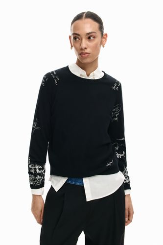 Jersey fino lettering - BLACK - XL - Desigual - Modalova