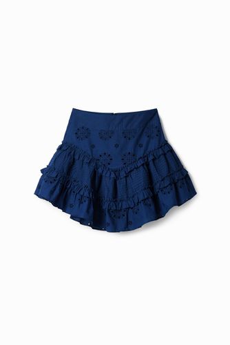 Swiss embroidery ruffle miniskirt - - M - Desigual - Modalova