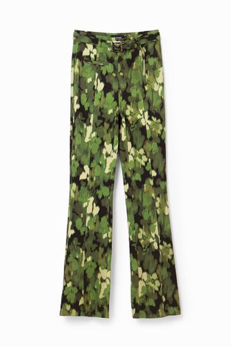 Pantalón Flare camo - GREEN - XS - Desigual - Modalova