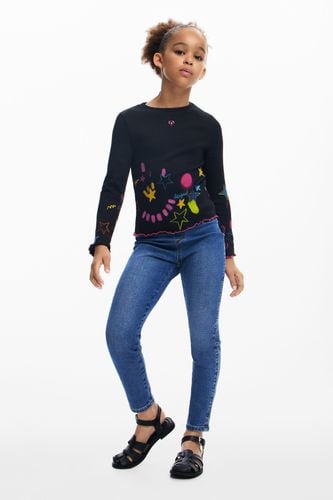 Camiseta Rib dibujos neón - 11/12 - Desigual - Modalova