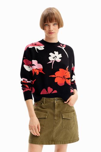 Oversize floral pullover - - M - Desigual - Modalova