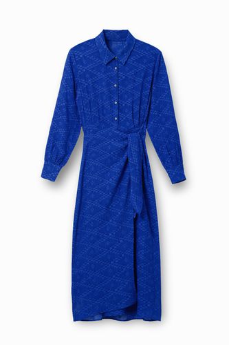 Midi wrap dress - BLUE - XS - Desigual - Modalova