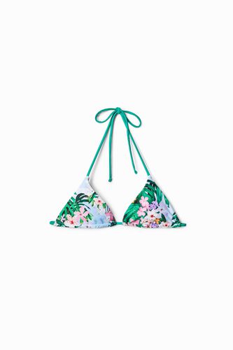 Floral bikini top - GREEN - M - Desigual - Modalova