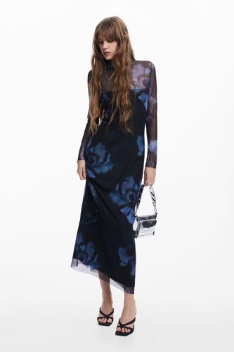 Slim floral dress - BLUE - S - Desigual - Modalova