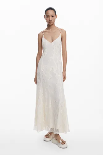 Devore strap dress - WHITE - S - Desigual - Modalova