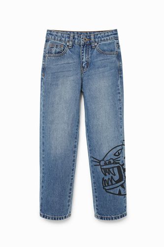 Straight tiger jeans - BLUE - 3/4 - Desigual - Modalova