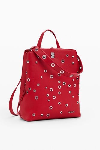 Mochila mediana tachuelas - RED - U - Desigual - Modalova