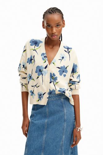 Oversize floral cardigan - - XS - Desigual - Modalova