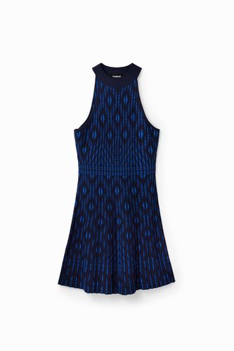 Short geometric knit dress - - L - Desigual - Modalova