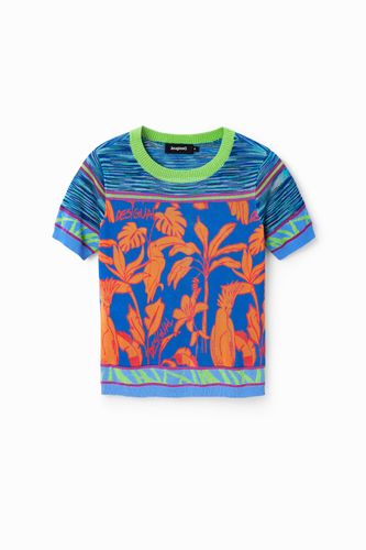 Camiseta punto tropical - BLUE - XS - Desigual - Modalova