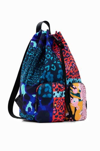 Large patchwork animal-print backpack - - U - Desigual - Modalova