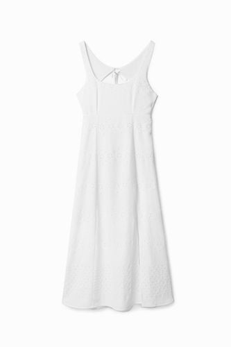 Long broderie anglaise dress - - L - Desigual - Modalova