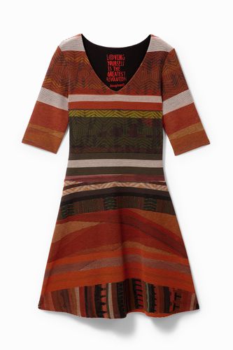 Boho striped dress - ORANGE - L - Desigual - Modalova