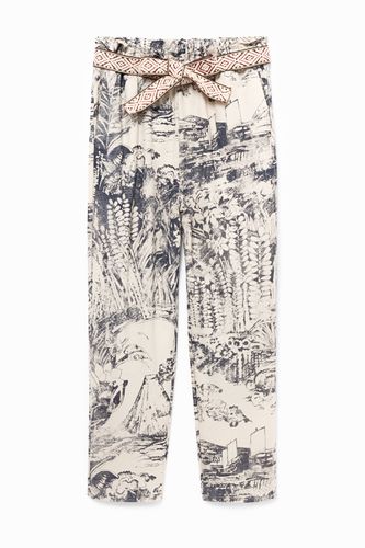 Japanese ankle grazer and paperbag trousers - - S - Desigual - Modalova