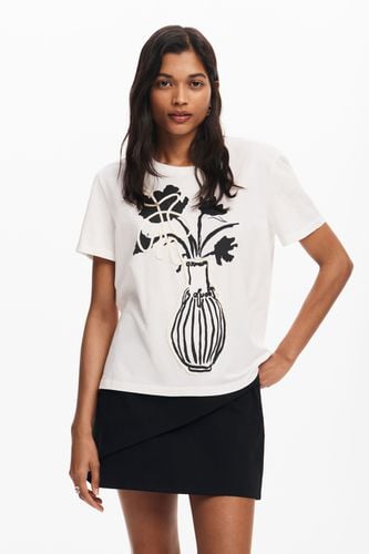 Plain vase T-shirt - WHITE - M - Desigual - Modalova