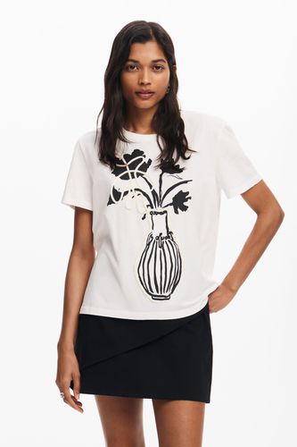 Plain vase T-shirt - WHITE - XL - Desigual - Modalova