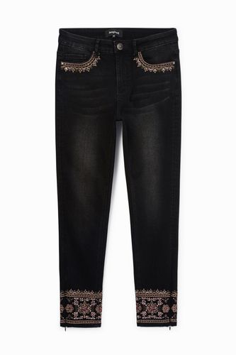 Skinny embroidered jeans - - 30 - Desigual - Modalova