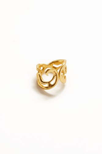 Zalio gold plated organic shape ring - - M - Desigual - Modalova