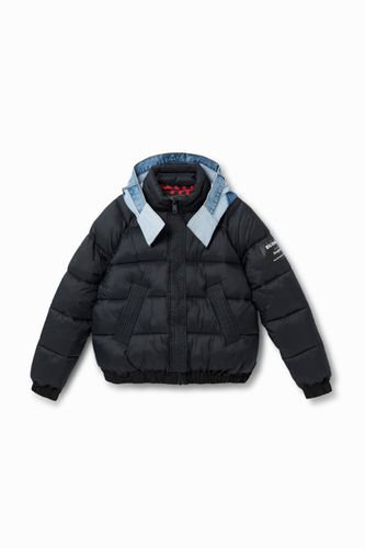 Short padded jacket with double hood - - XS - Desigual - Modalova