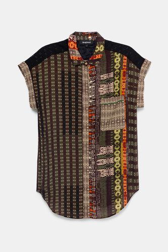 Camisa manga corta cenefa africana - Desigual - Modalova