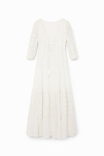 Embroidery maxi dress - WHITE - S - Desigual - Modalova