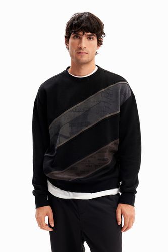 Patchwork message sweatshirt - - XL - Desigual - Modalova