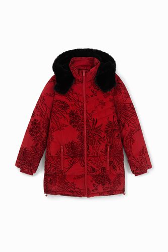 Padded jacket flocked - RED - S - Desigual - Modalova