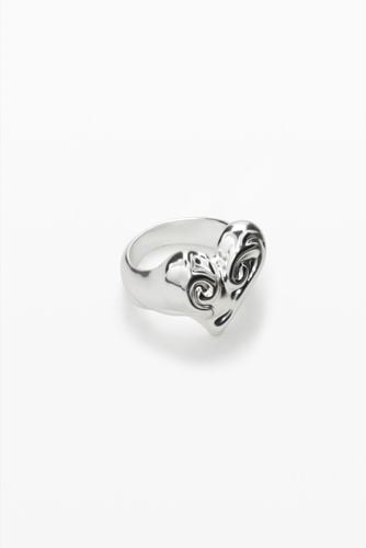 Anillo corazón baño plata Zalio - Desigual - Modalova