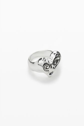 Anillo corazón baño plata Zalio - 14 - Desigual - Modalova